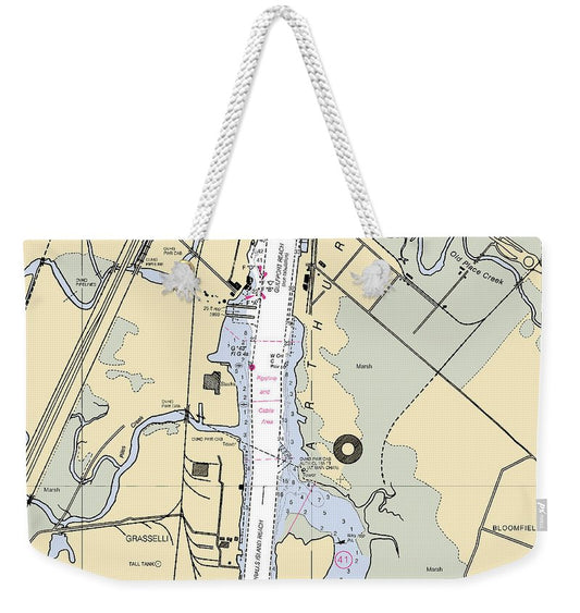 Grasselli-new Jersey Nautical Chart - Weekender Tote Bag