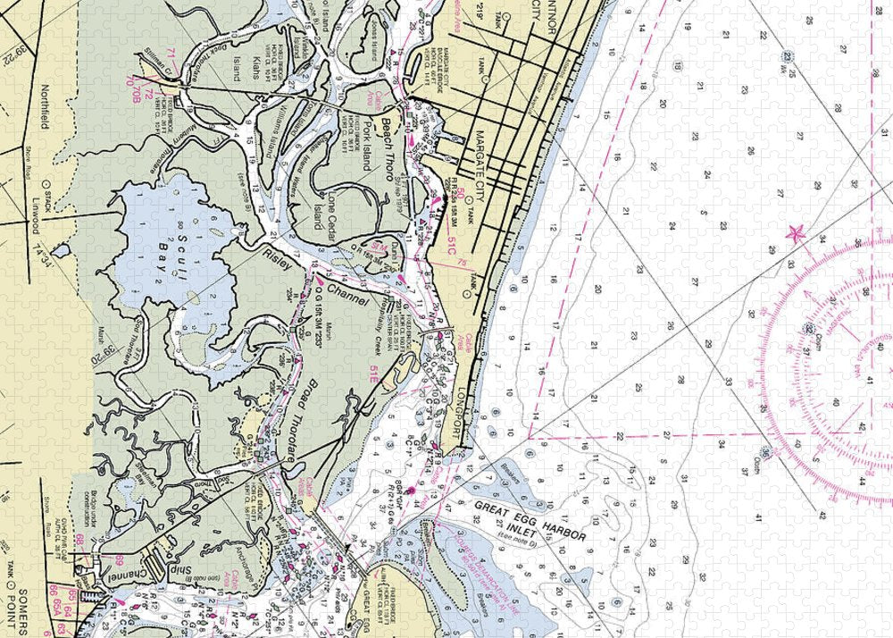 Great Egg Harbor Inlet New Jersey Nautical Chart - Puzzle