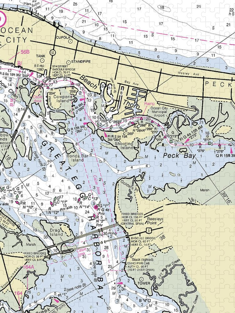 Great Egg Harbor New Jersey Nautical Chart Puzzle
