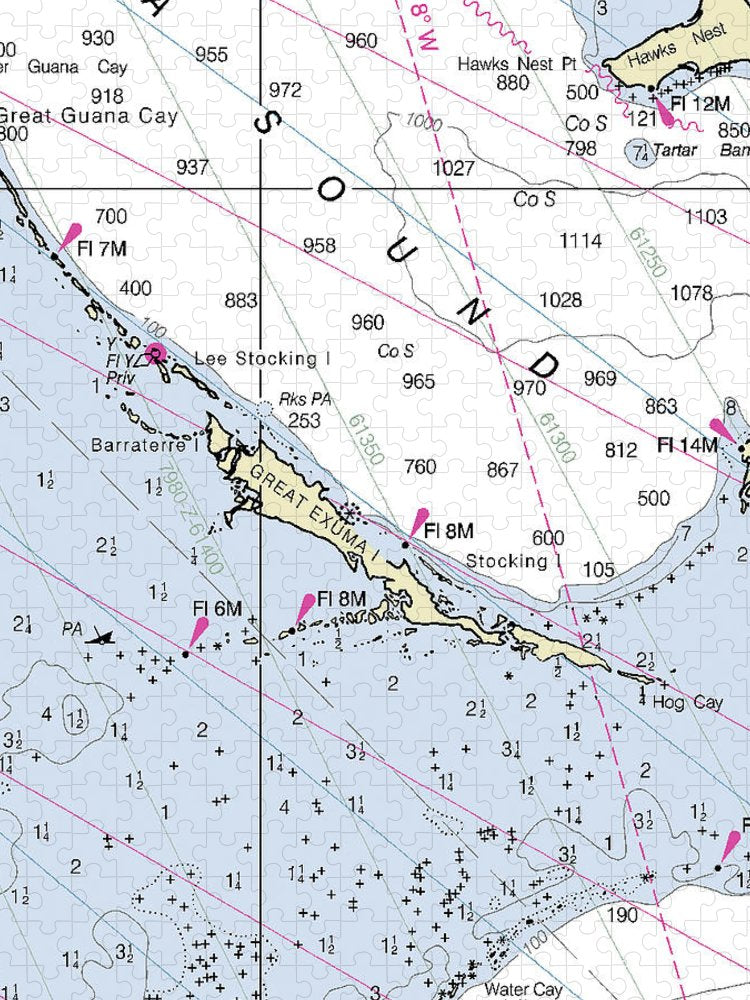 Great Exuma Bahamas Nautical Chart Puzzle