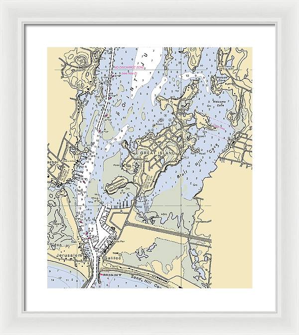 Great Island-rhode Island Nautical Chart - Framed Print