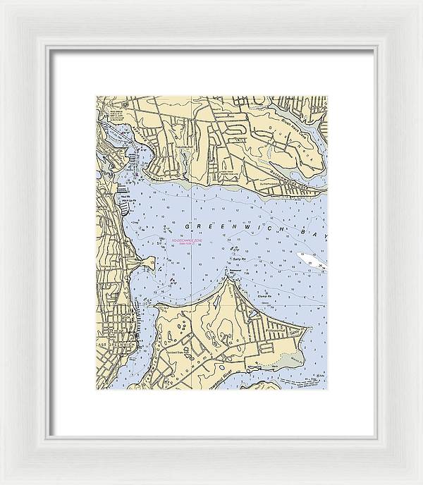 Greenwich Bay-rhode Island Nautical Chart - Framed Print