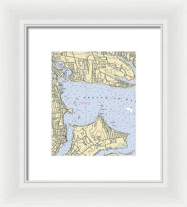 Greenwich Bay-rhode Island Nautical Chart - Framed Print