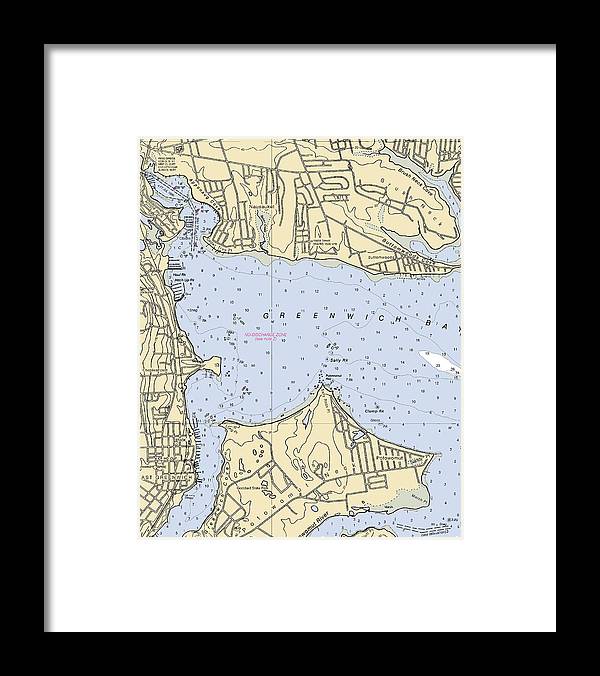 A beuatiful Framed Print of the Greenwich Bay-Rhode Island Nautical Chart by SeaKoast