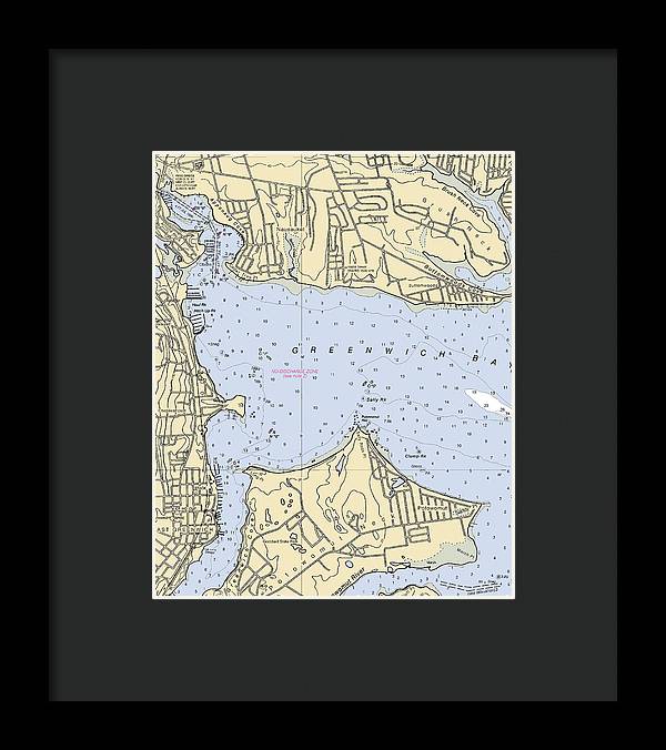 Greenwich Bay-rhode Island Nautical Chart - Framed Print