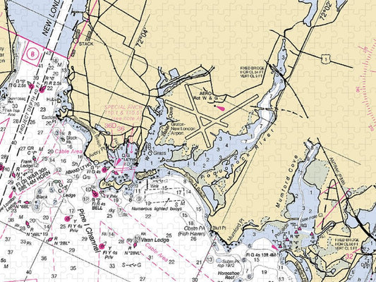 Groton Connecticut Nautical Chart Puzzle