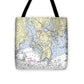Groton Long Point Connecticut Nautical Chart - Tote Bag