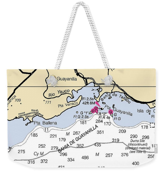 Guayanilla-puerto Rico Nautical Chart - Weekender Tote Bag