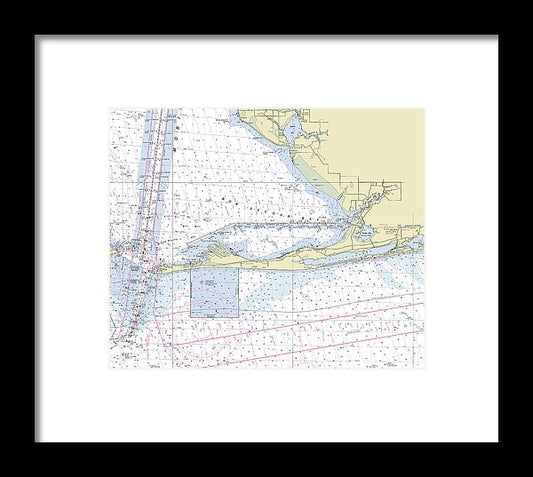 Gulf Shores Alabama Nautical Chart - Framed Print