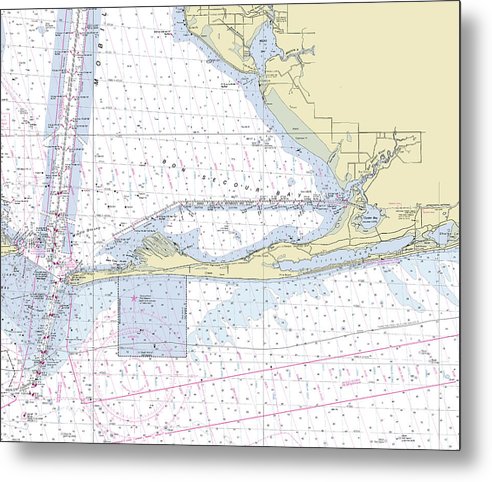 A beuatiful Metal Print of the Gulf Shores Alabama Nautical Chart - Metal Print by SeaKoast.  100% Guarenteed!