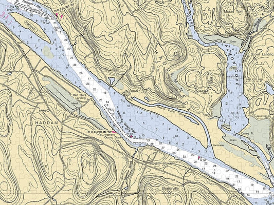 Haddam Connecticut Nautical Chart Puzzle