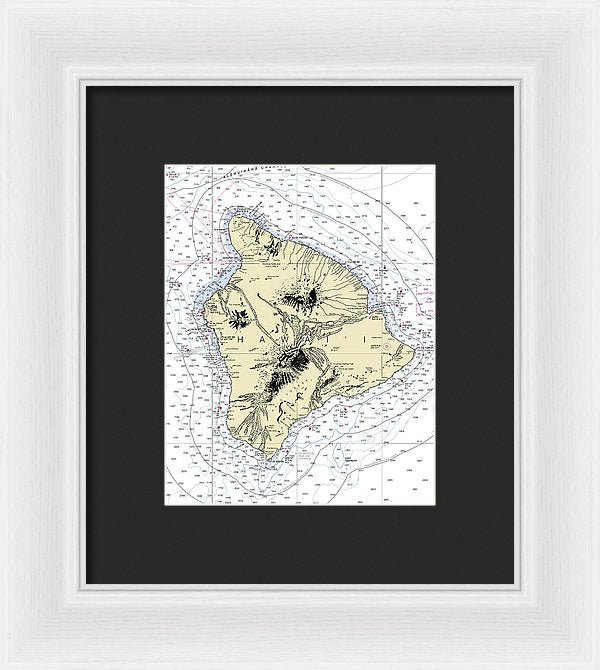 Hawaii-the Big Island Nautical Chart - Framed Print