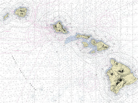 Hawaiian Islands Nautical Chart Puzzle