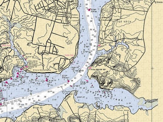 Hedge Neck Maryland Nautical Chart Puzzle