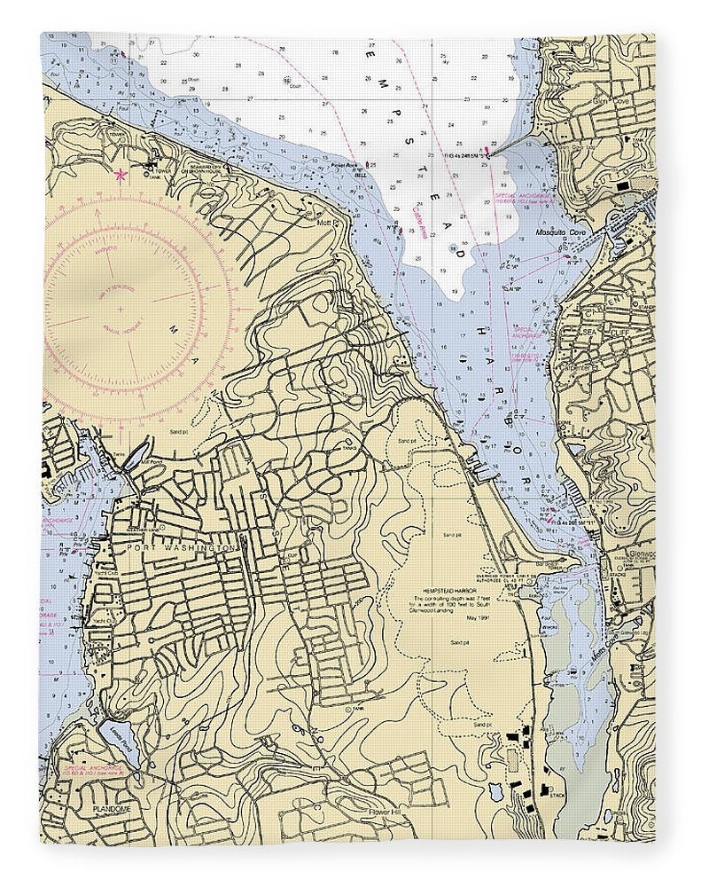 Hempstead Harbor-new York Nautical Chart - Blanket