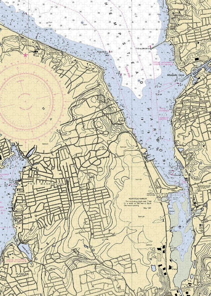 Hempstead Harbor-new York Nautical Chart - Puzzle