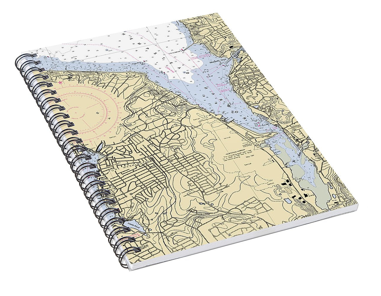 Hempstead Harbor-new York Nautical Chart - Spiral Notebook