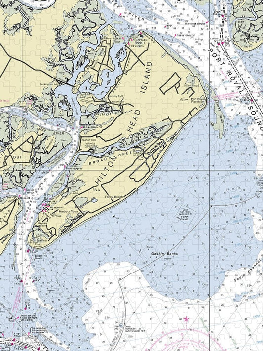 Hilton Head Island South Carolina Nautical Chart Puzzle
