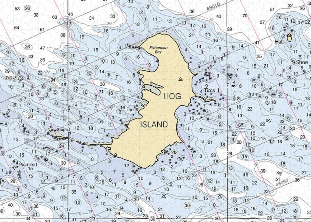 Hog Island-lake Michigan Nautical Chart - Puzzle