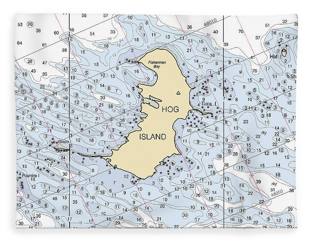 Hog Island-lake Michigan Nautical Chart - Blanket