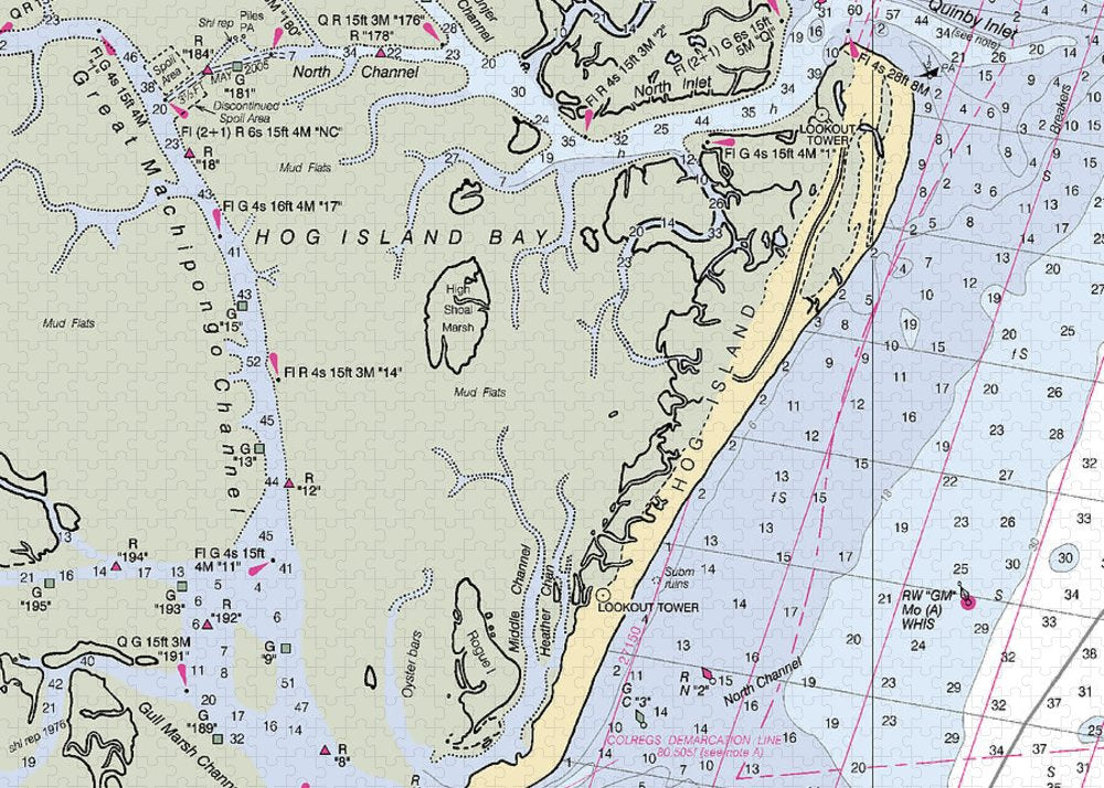 Hog Island-virginia Nautical Chart - Puzzle