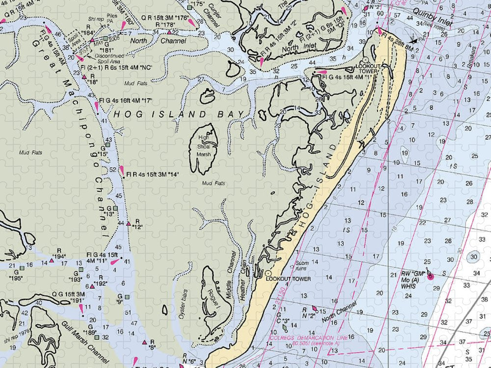 Hog Island Virginia Nautical Chart Puzzle