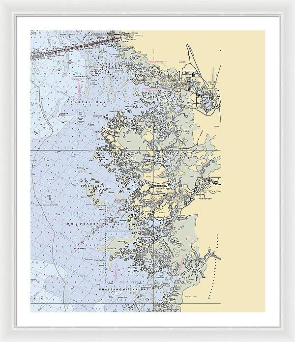 Homosassa-springs -florida Nautical Chart _v6 - Framed Print