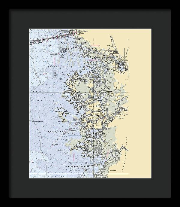 Homosassa-springs -florida Nautical Chart _v6 - Framed Print