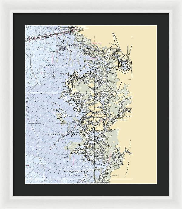 Homosassa-springs -florida Nautical Chart _v6 - Framed Print