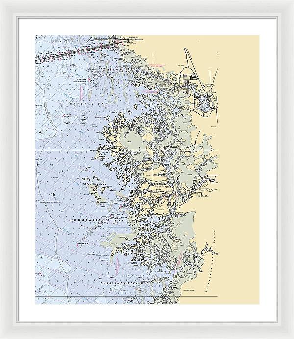 Homosassa-springs -florida Nautical Chart _v6 - Framed Print