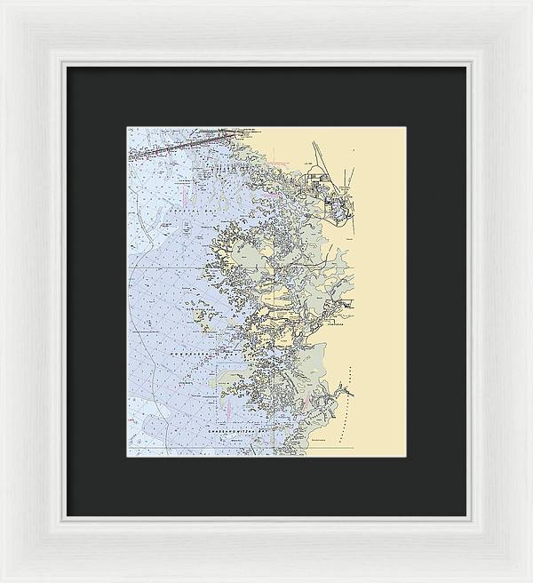 Homosassa-springs -florida Nautical Chart _v6 - Framed Print