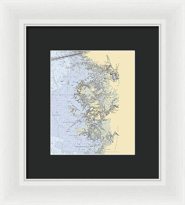 Homosassa-springs -florida Nautical Chart _v6 - Framed Print