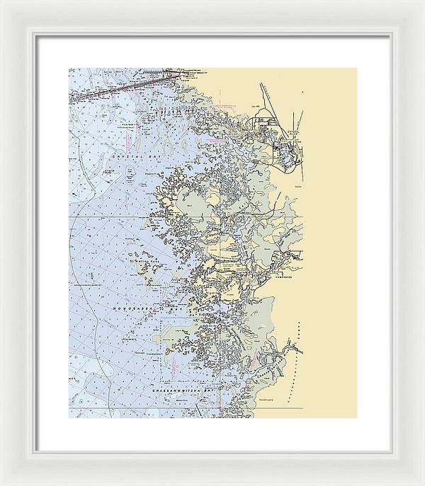 Homosassa-springs -florida Nautical Chart _v6 - Framed Print