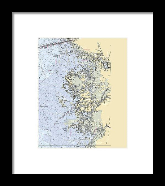 A beuatiful Framed Print of the Homosassa-Springs -Florida Nautical Chart _V6 by SeaKoast
