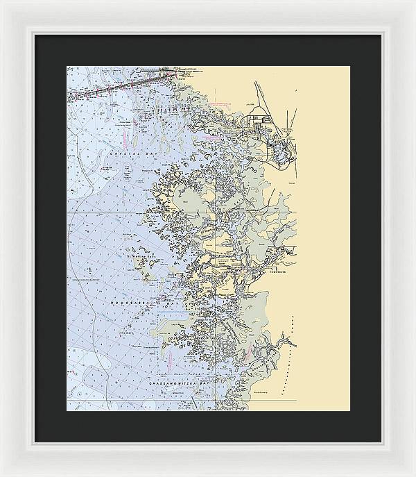 Homosassa-springs -florida Nautical Chart _v6 - Framed Print