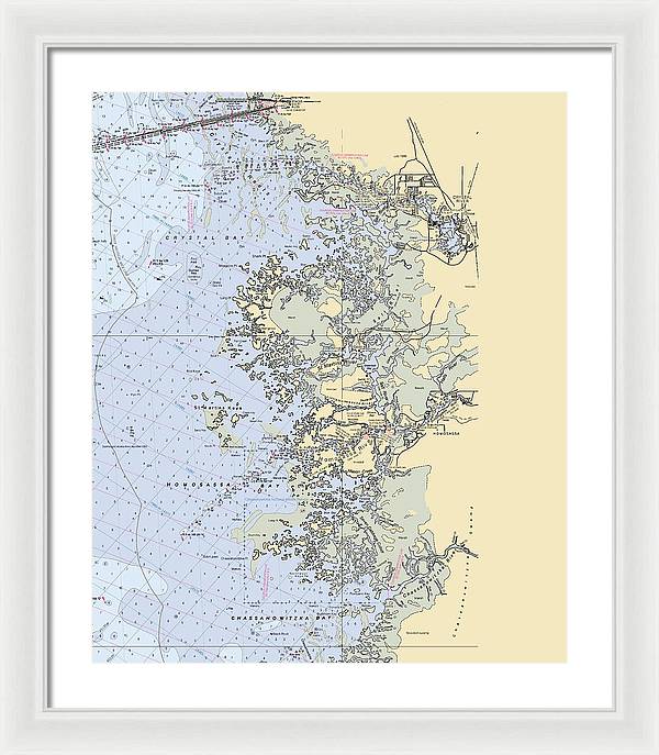 Homosassa-springs -florida Nautical Chart _v6 - Framed Print