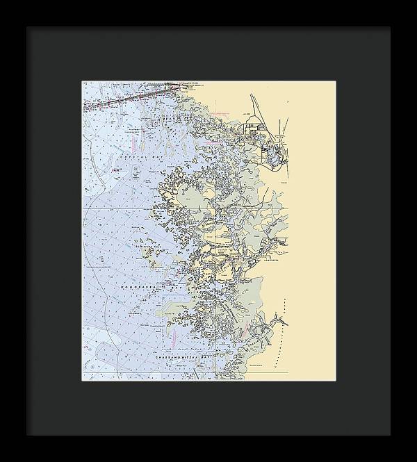 Homosassa-springs -florida Nautical Chart _v6 - Framed Print