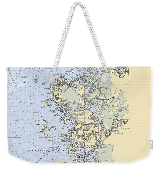 Homosassa-springs -florida Nautical Chart _v6 - Weekender Tote Bag
