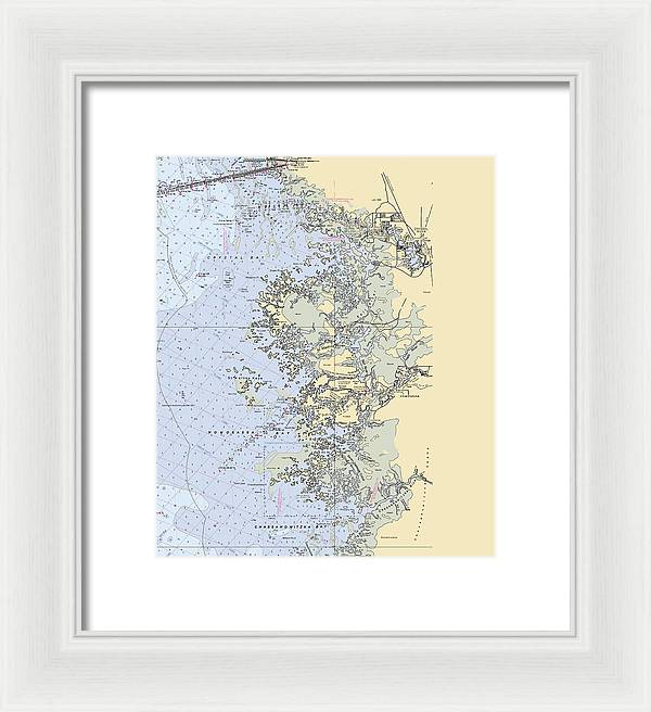 Homosassa-springs -florida Nautical Chart _v6 - Framed Print