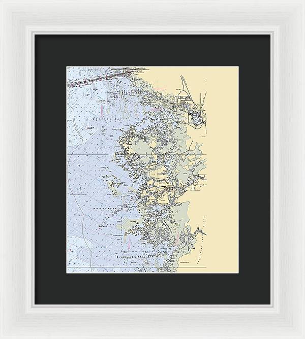 Homosassa-springs -florida Nautical Chart _v6 - Framed Print