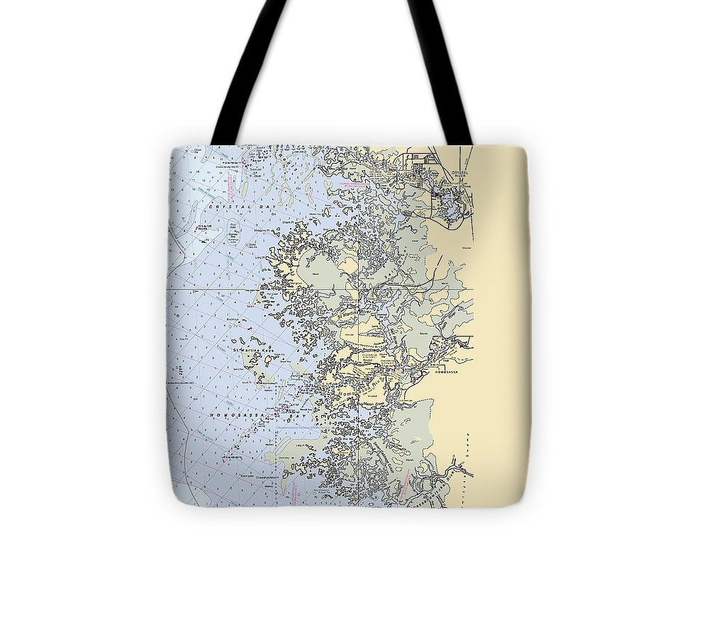 Homosassa Springs  Florida Nautical Chart _V6 Tote Bag