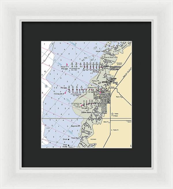 Hudson-florida Nautical Chart - Framed Print