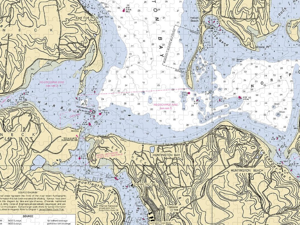 Huntington Bay  New York Nautical Chart _V2 Puzzle