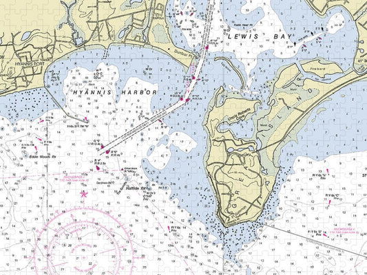 Hyannis Massachusetts Nautical Chart Puzzle