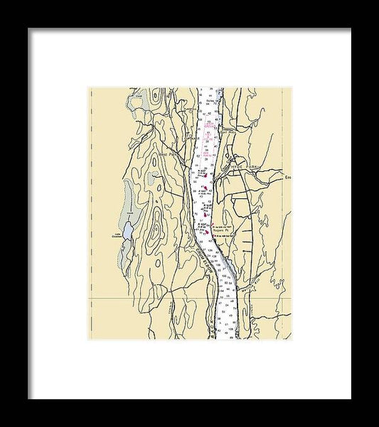 A beuatiful Framed Print of the Hyde Park-New York Nautical Chart by SeaKoast