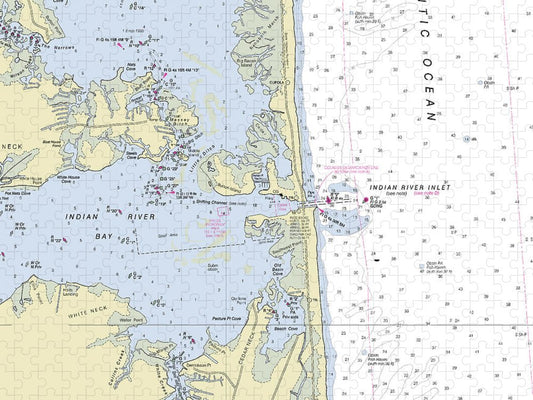 Indian River Inlet Delaware Nautical Chart Puzzle