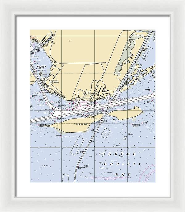 Ingleside-texas Nautical Chart - Framed Print