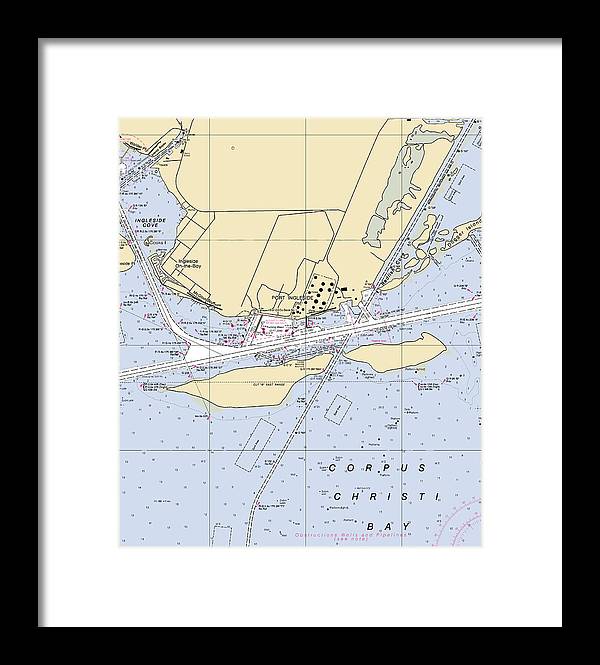 Ingleside-texas Nautical Chart - Framed Print