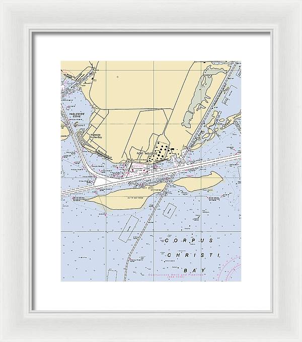 Ingleside-texas Nautical Chart - Framed Print