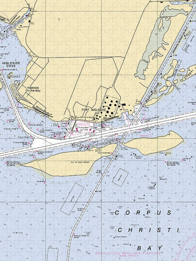 Ingleside Texas Nautical Chart Puzzle